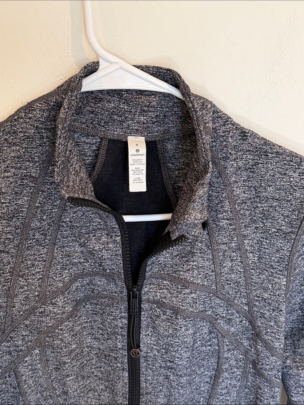 lululemon athletica Heather Gray Full-Zip Sculpting Jacket - Picture 7 of 11